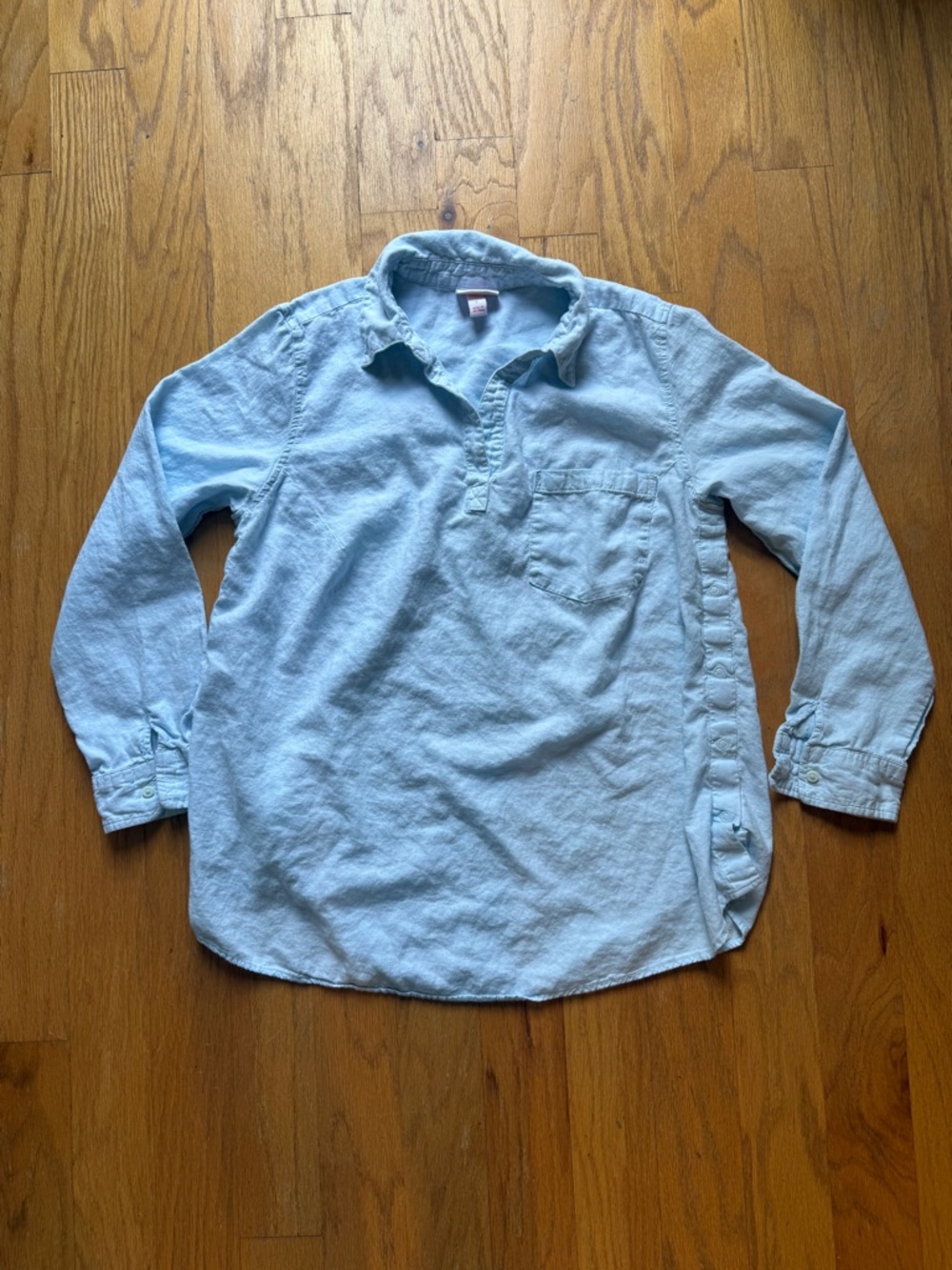Isabel Maternity by Ingrid & Isabel Light Blue Button-Down Maternity Shirt